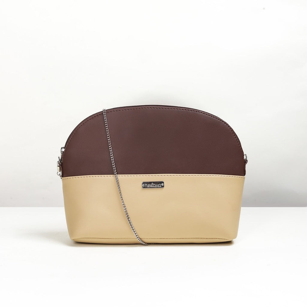 Stylish Sling Bag And File Bag Set Of 2 Beige Nestasia