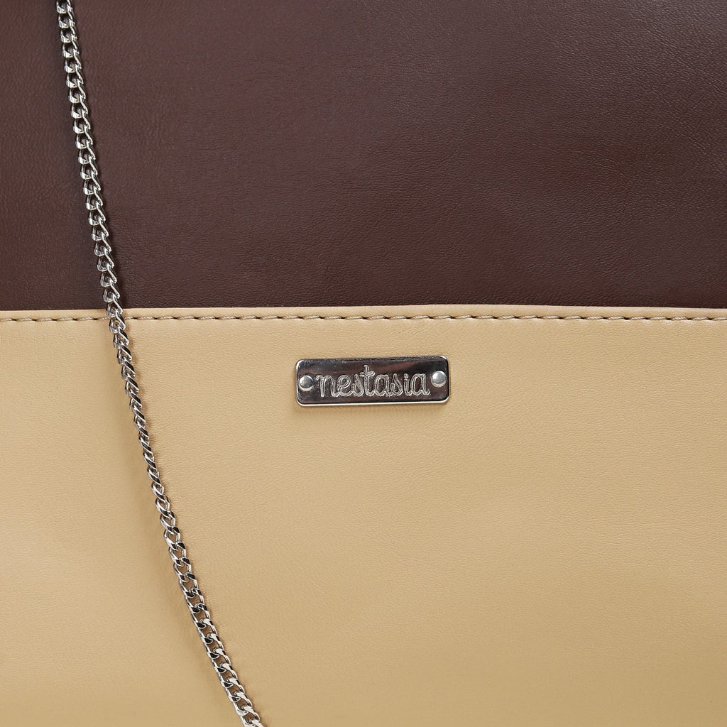 Stylish Sling Bag And File Bag Set Of 2 Beige Nestasia