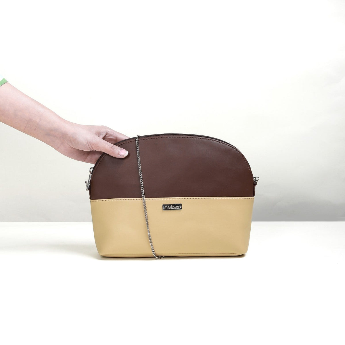 Stylish Sling Bag And File Bag Set Of 2 Beige Nestasia