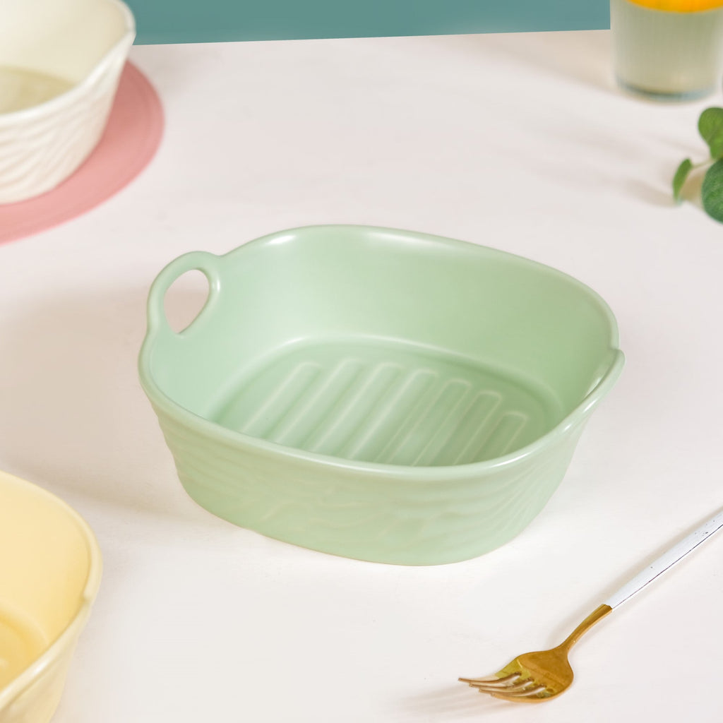 Sage Green Large Ceramic Serving Bowl 800 ml Nestasia