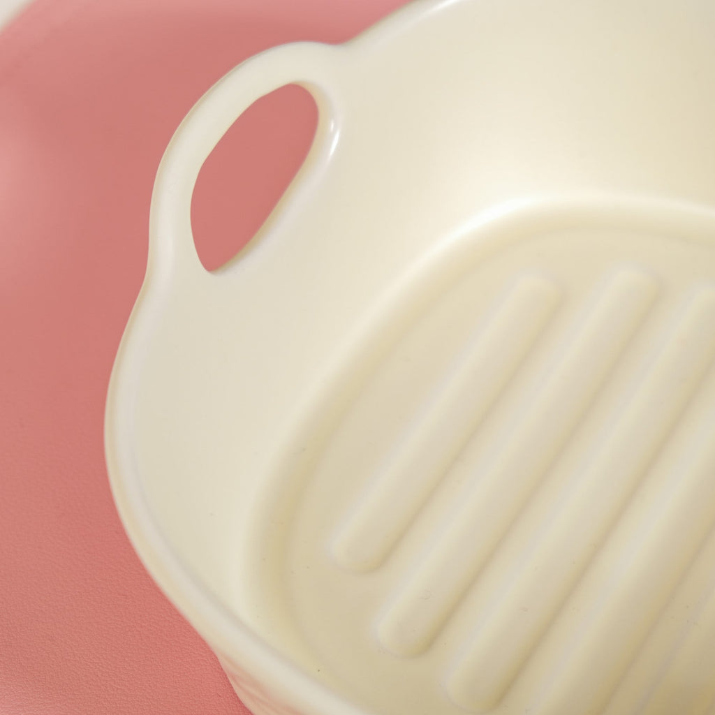 Ceramic Serving Bowl With Double Handle White 800 ml Nestasia