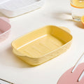 Ceramic Baking Dish With Handle Yellow 650 ml Nestasia