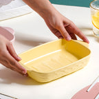Ceramic Baking Dish With Handle Yellow 650 ml Nestasia