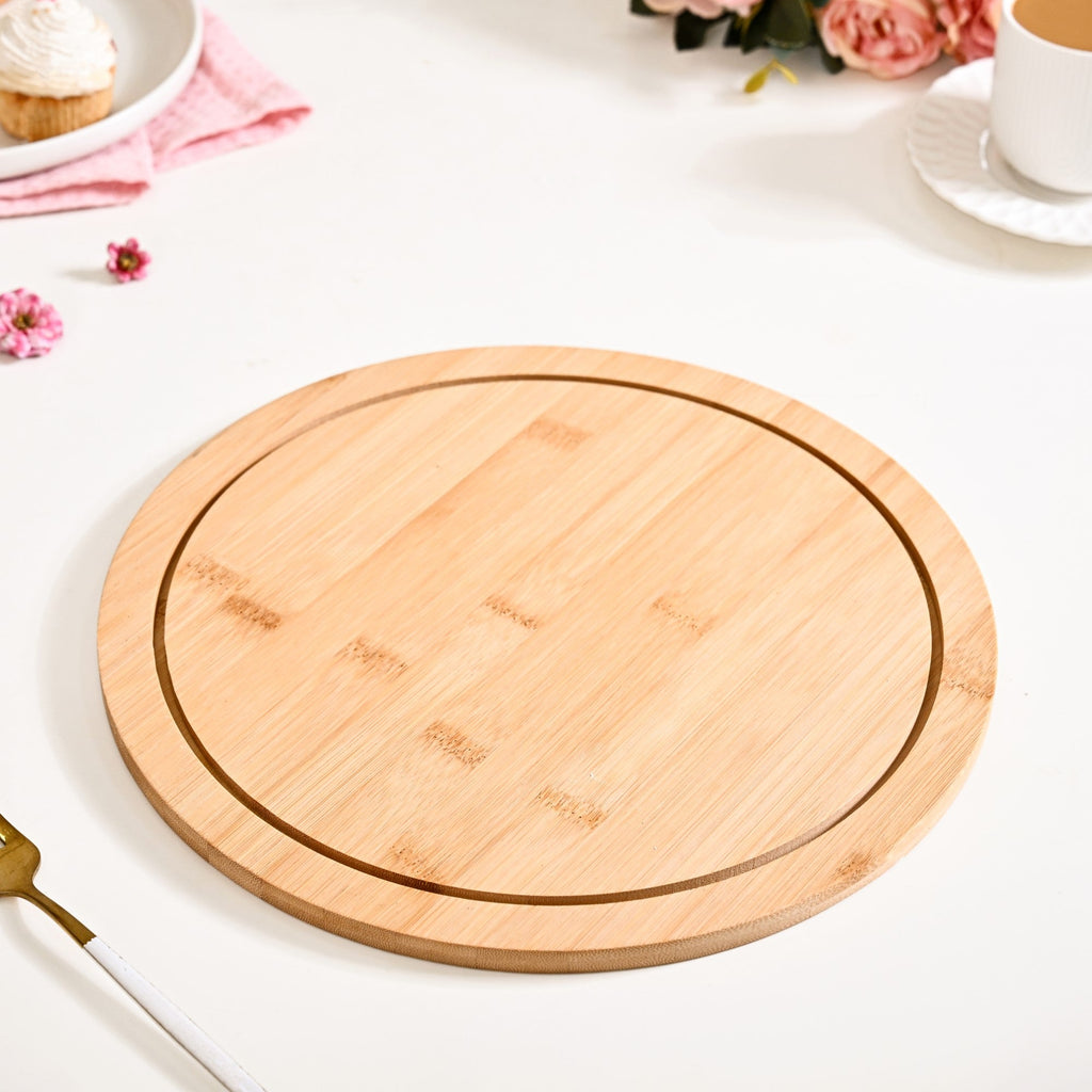 Bamboo Wood Cake Stand With Cloche 25cm Nestasia