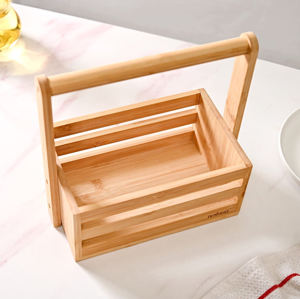Natural Bamboo Crate Caddy Nestasia