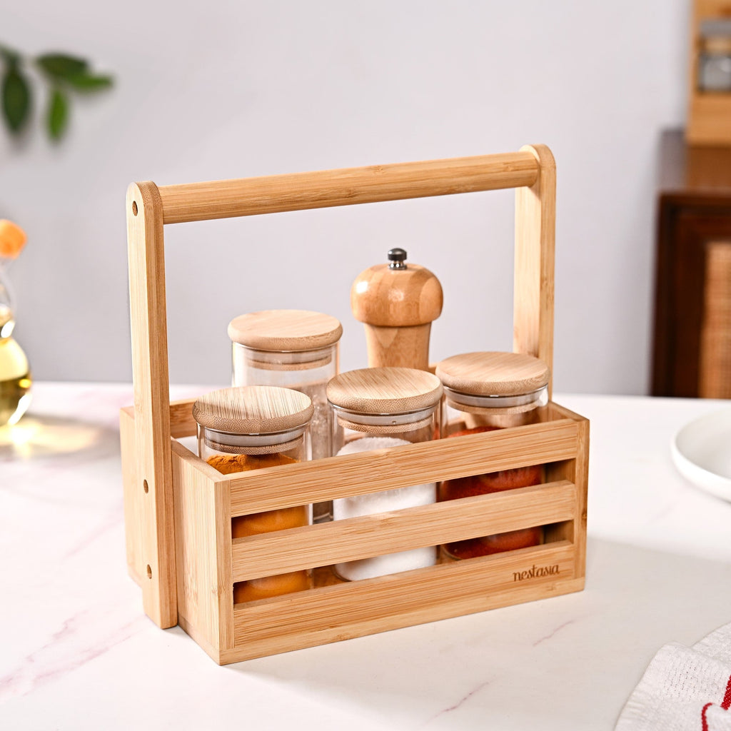 Natural Bamboo Crate Caddy Nestasia