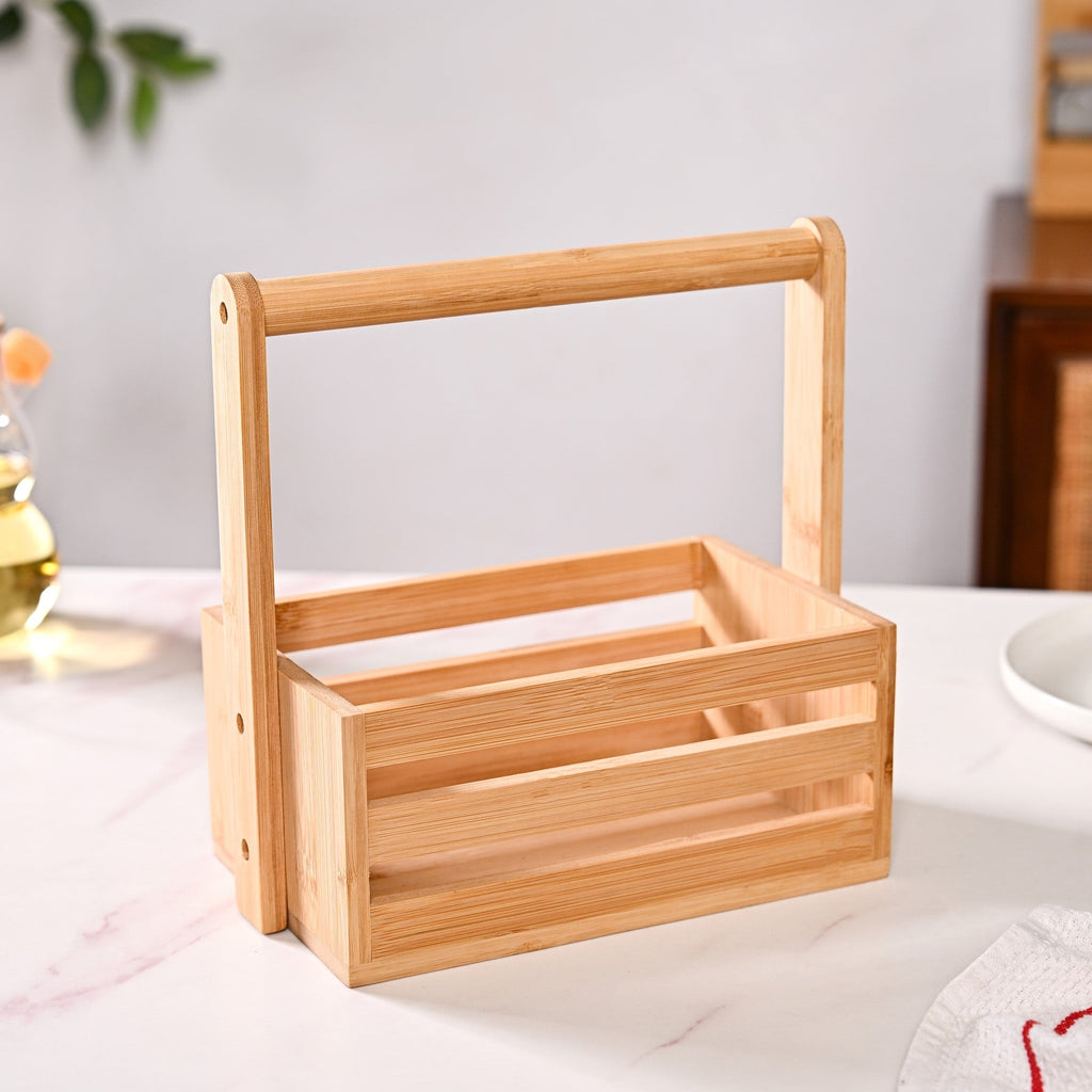 Natural Bamboo Crate Caddy Nestasia