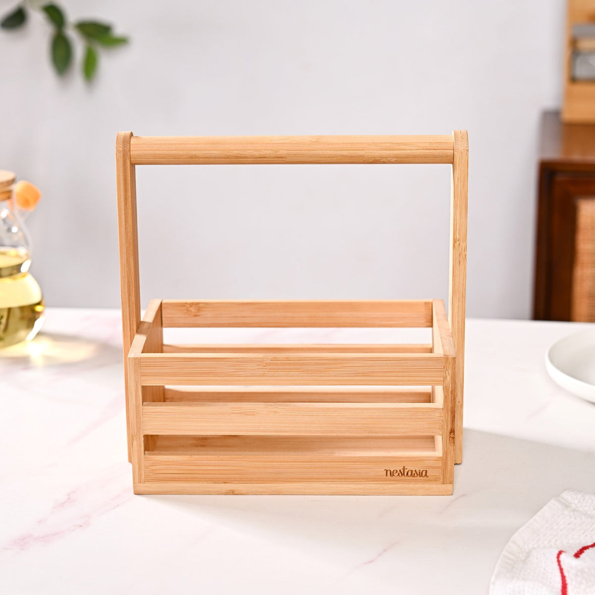 Natural Bamboo Crate Caddy Nestasia