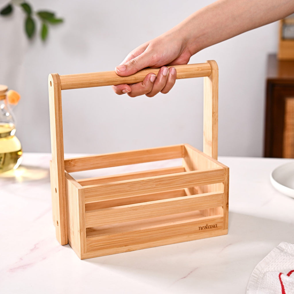 Natural Bamboo Crate Caddy Nestasia