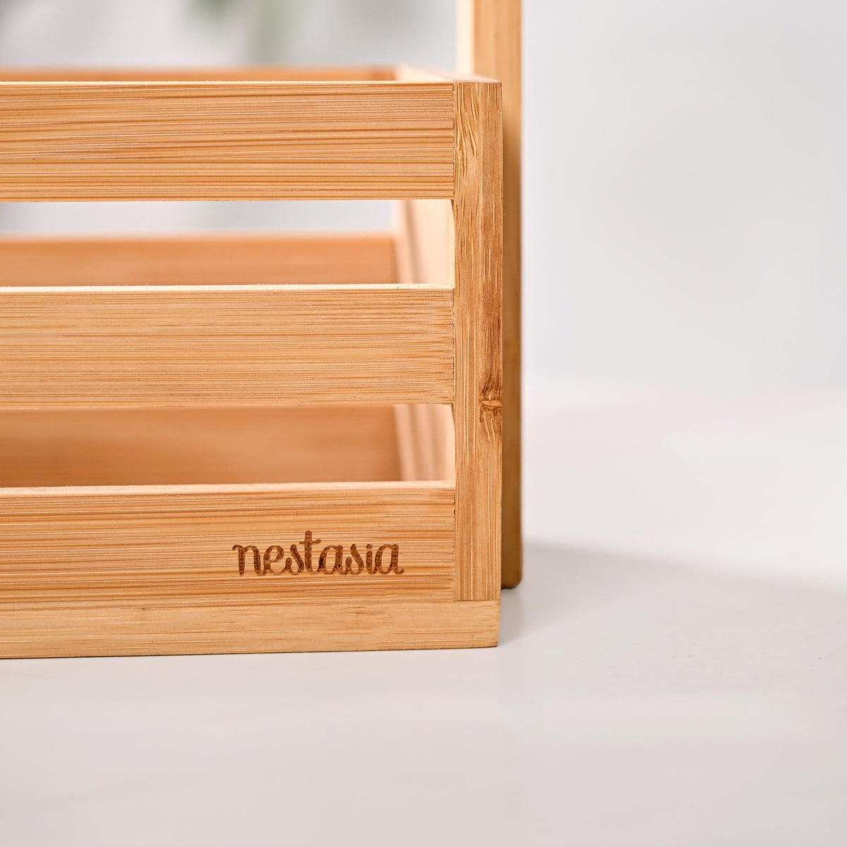 Natural Bamboo Crate Caddy Nestasia