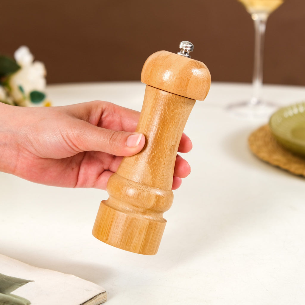 Bamboo Wood Pepper Grinder For Kitchen Nestasia