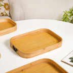 Set Of 3 Bamboo Wood Serving Trays With Handles Nestasia