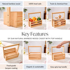 Natural Bamboo Crate Caddy Nestasia