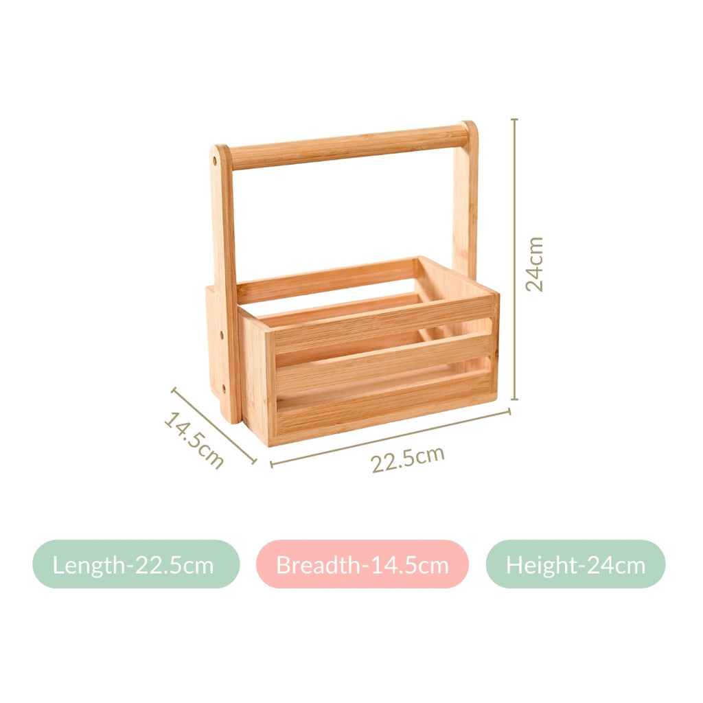 Natural Bamboo Crate Caddy Nestasia