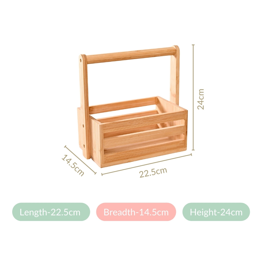 Natural Bamboo Crate Caddy Nestasia