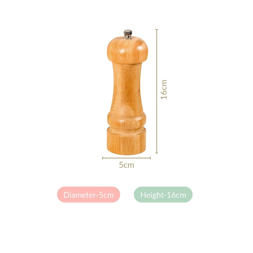 Bamboo Wood Pepper Grinder For Kitchen Nestasia