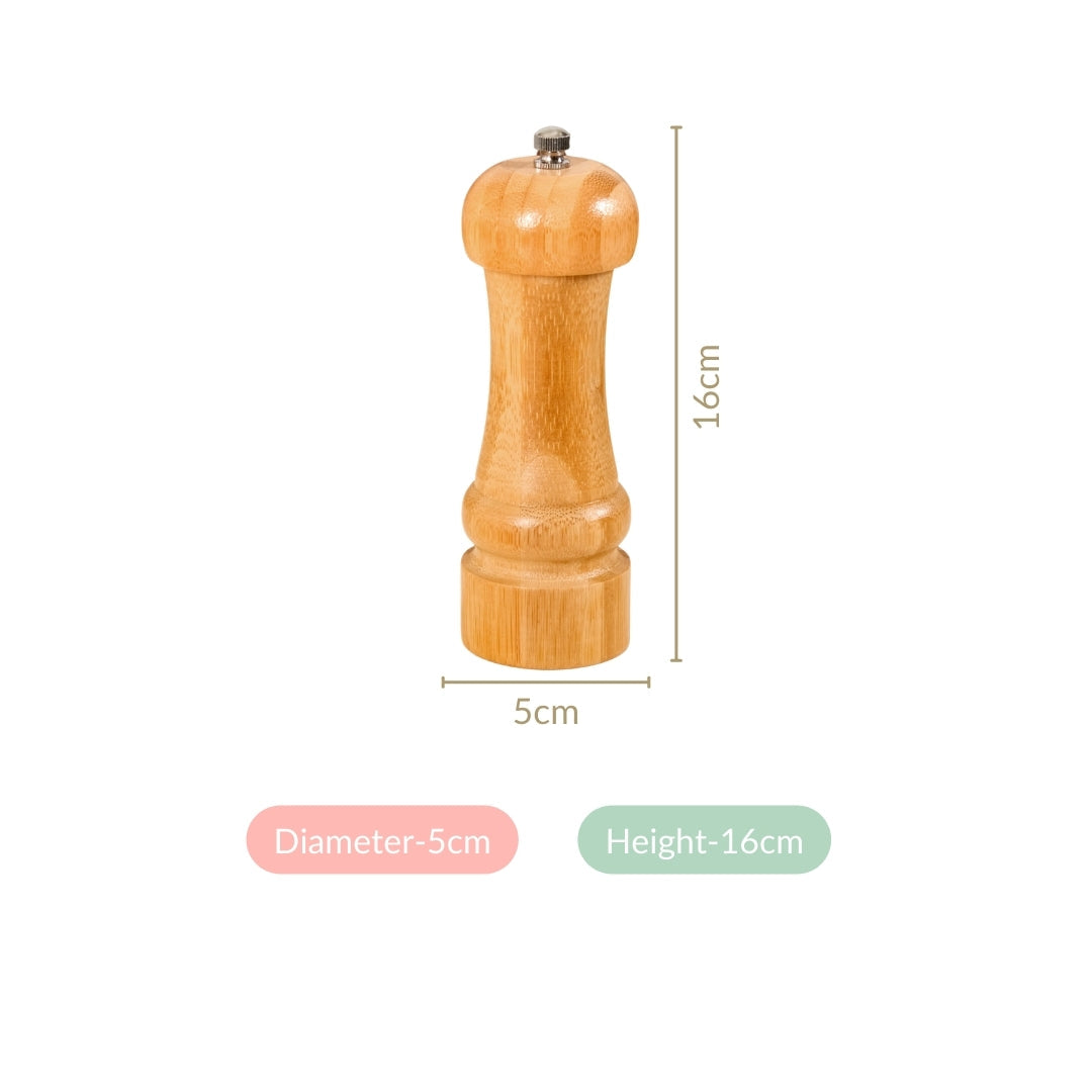 Bamboo Wood Pepper Grinder For Kitchen Nestasia