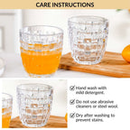 Basket Weave Glass Tumbler Set Of 6 260ml Nestasia