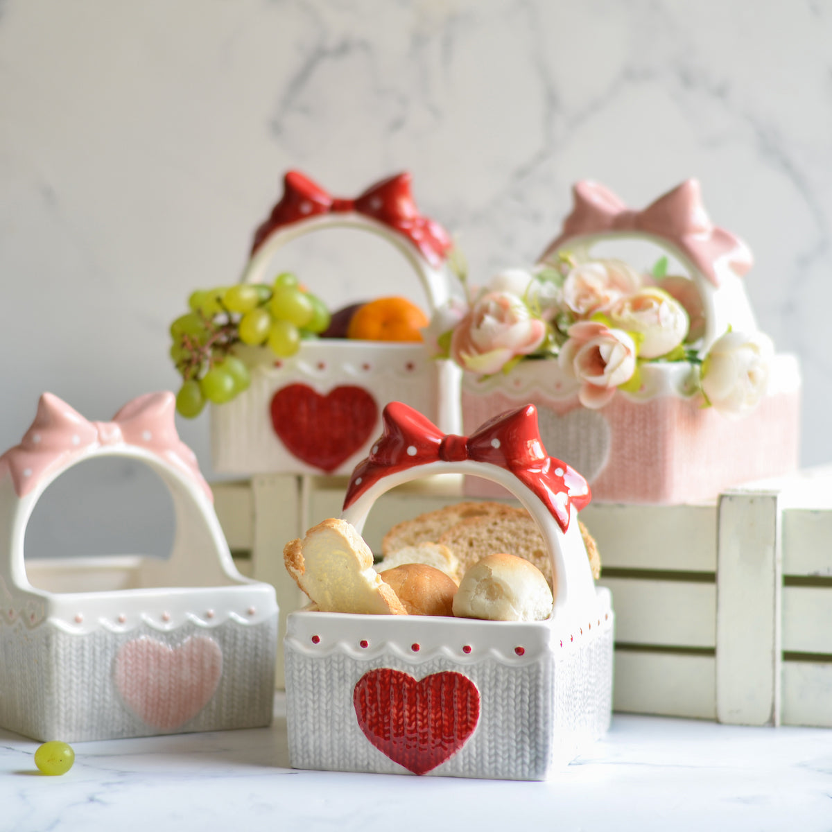 Basket With Handle Nestasia