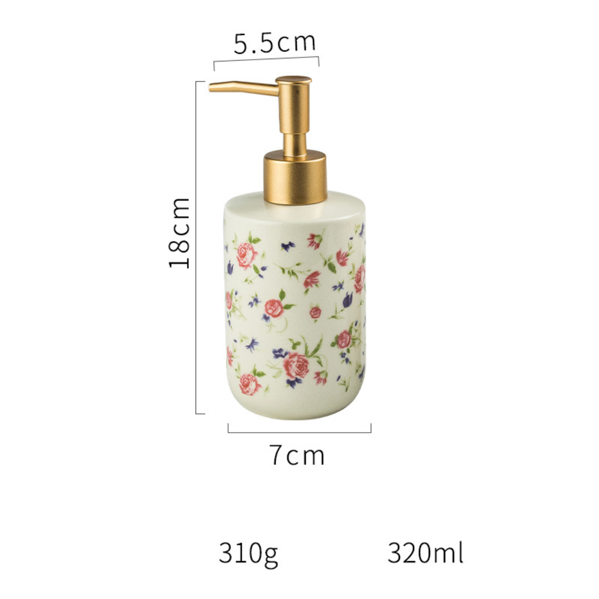 Floral Soap Dispenser Nestasia