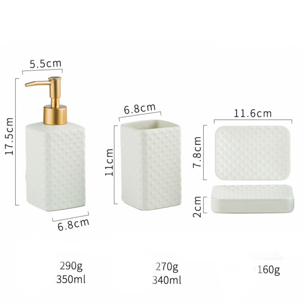 Classic White Bath Set Nestasia