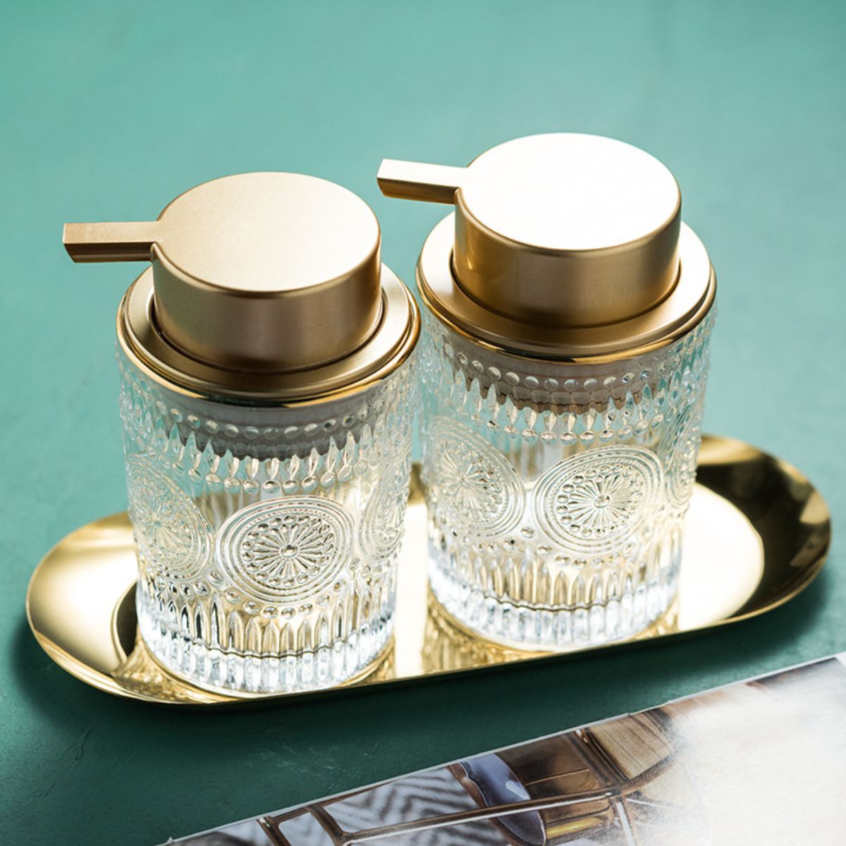 Glass Pump Bottle Nestasia