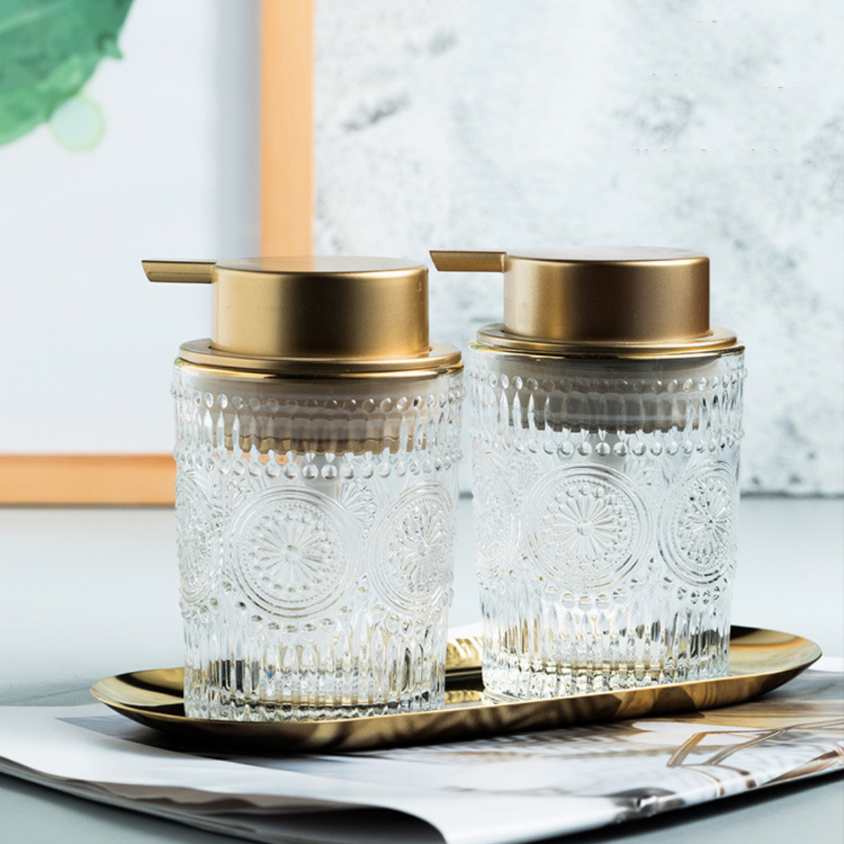 Glass Pump Bottle Nestasia
