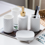 Porcelain White Bath Set Nestasia