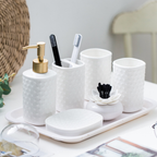 Porcelain White Bath Set Nestasia