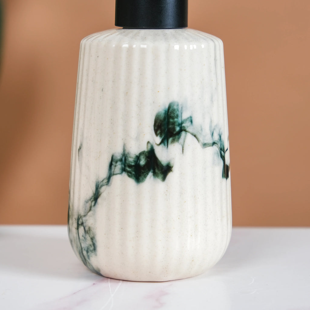 Marble Pattern Ceramic Bath Set Of 3 Nestasia