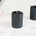 Chic Black Bathroom Accessories Set Of 3 Nestasia