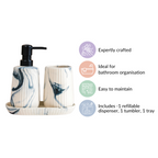 Set Of 3 Bathroom Accessories With Tray Nestasia