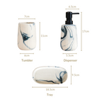 Set Of 3 Bathroom Accessories With Tray Nestasia