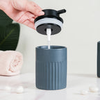Slate Blue Ceramic Bath Set Of 3 Nestasia