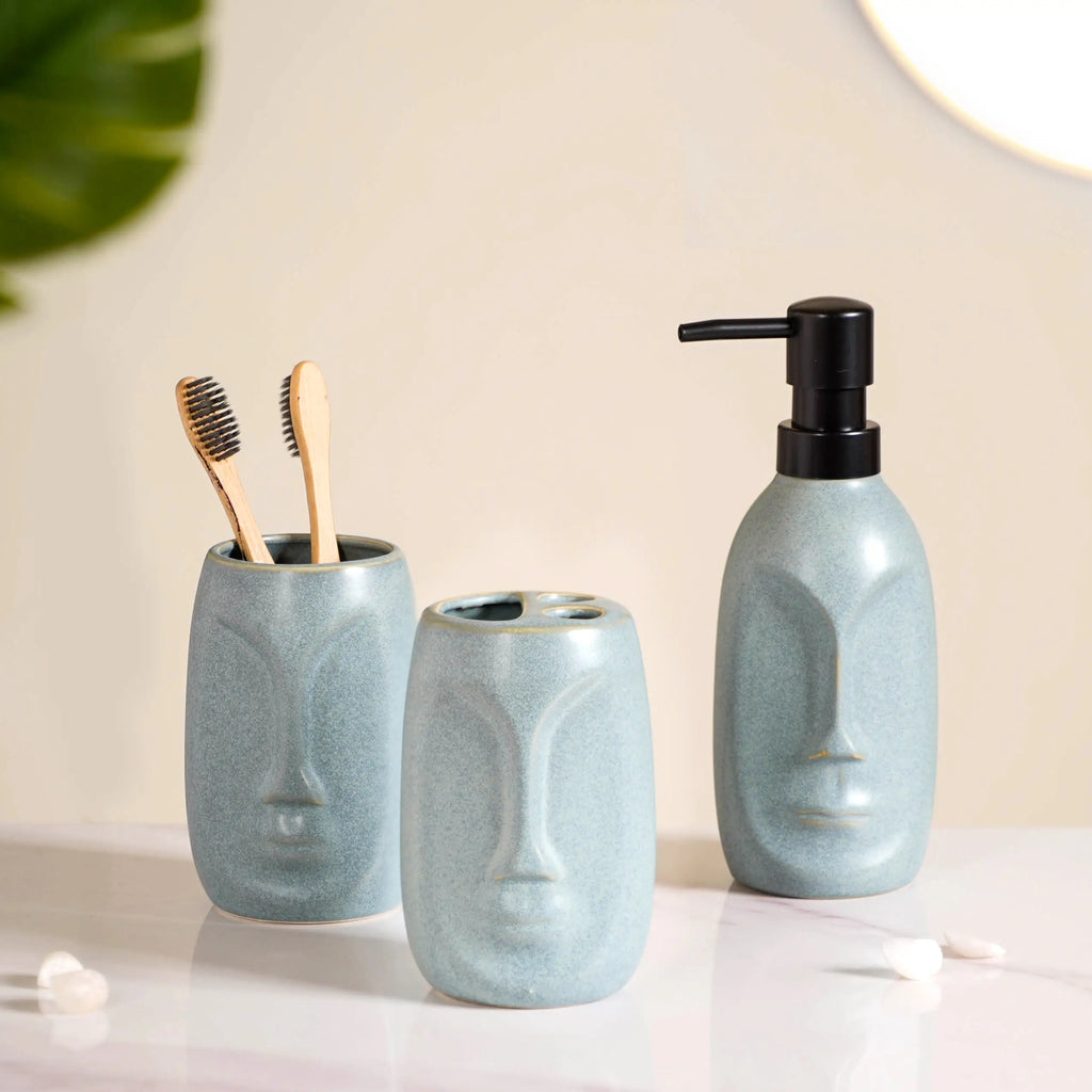 Face Vase Inspired Bath Set Of 3 Nestasia