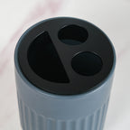 Slate Blue Ceramic Bath Set Of 3 Nestasia