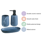 Sleek Ceramic Bathroom Set Of 3 Nestasia