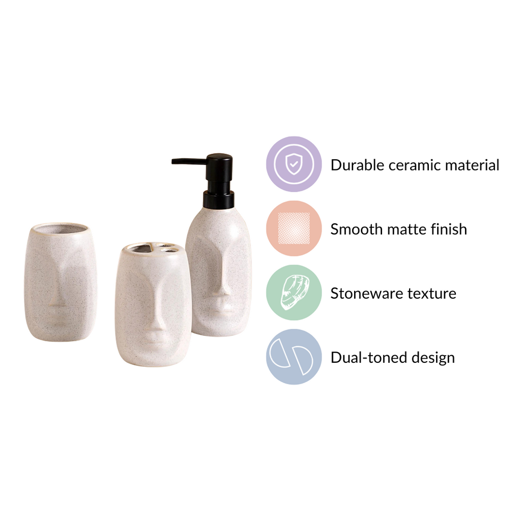 Art Face Bath Set Of 3 Nestasia