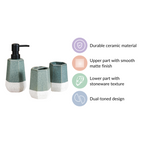 Stoneware Bathroom Accessories Set Of 3 Nestasia
