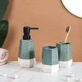 Stoneware Bathroom Accessories Set Of 3 Nestasia