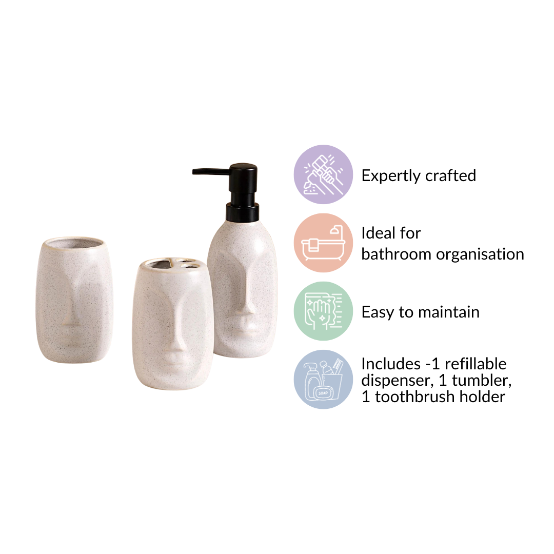 Art Face Bath Set Of 3 Nestasia