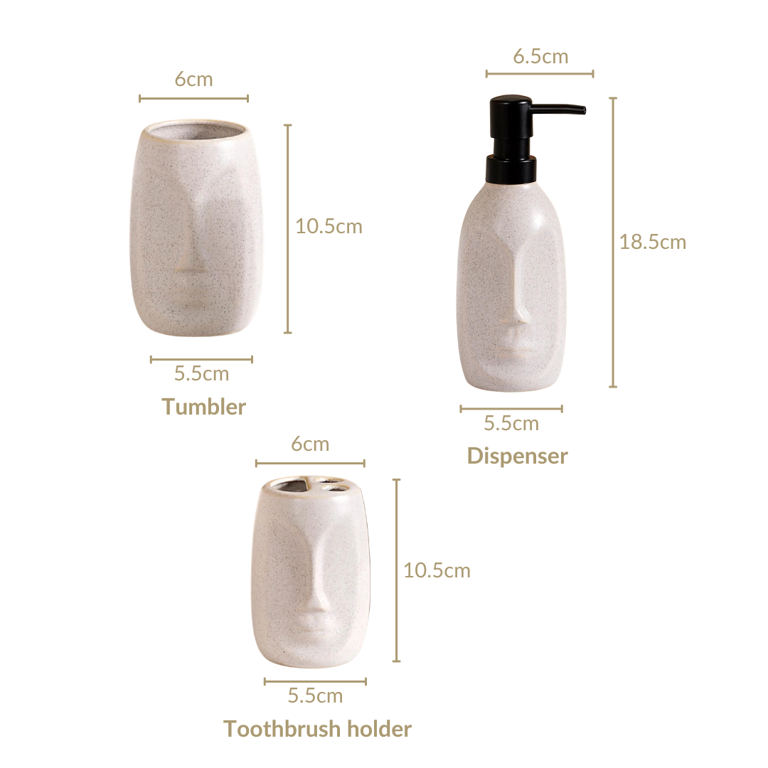 Art Face Bath Set Of 3 Nestasia