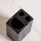 Black Ceramic Bath Set Of 3 Stone Textured Nestasia