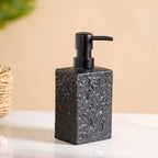 Black Ceramic Bath Set Of 3 Stone Textured Nestasia