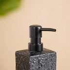 Black Ceramic Bath Set Of 3 Stone Textured Nestasia
