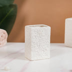 White Stone Bathroom Accessories Set Of 3 Nestasia