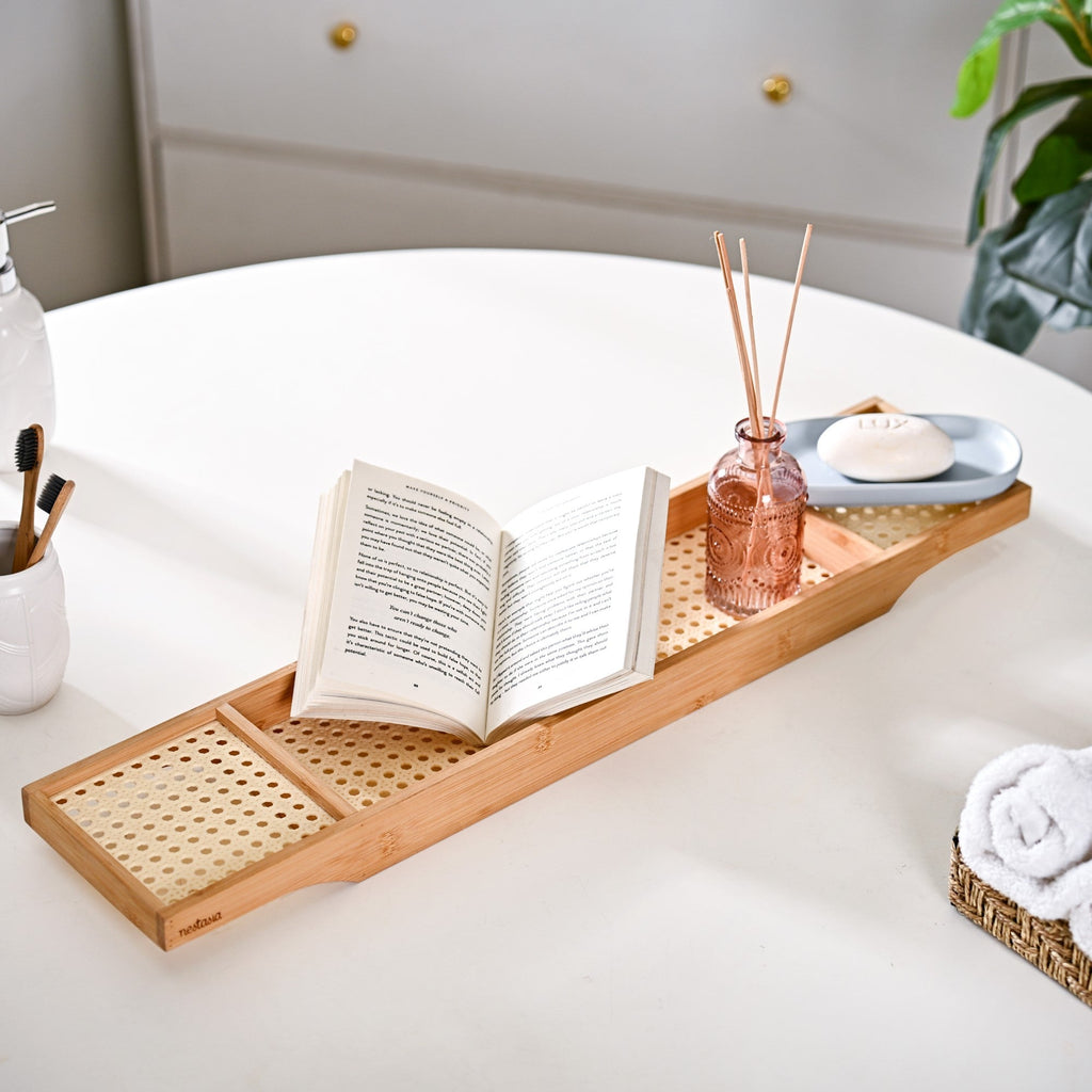 Bathtub Tray With Waterproof Mesh Nestasia