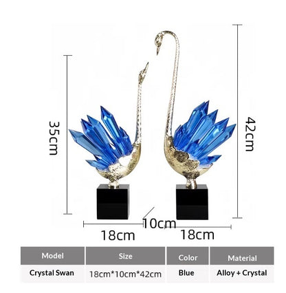 Affordable Luxury Crystal Swan High-End Home Decor For Foyer