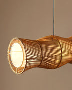 Boho Bamboo Ceiling Light for Dining Room and Home