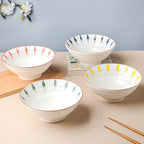 Teardrop Textured Ramen Bowl Red 550 ml Nestasia